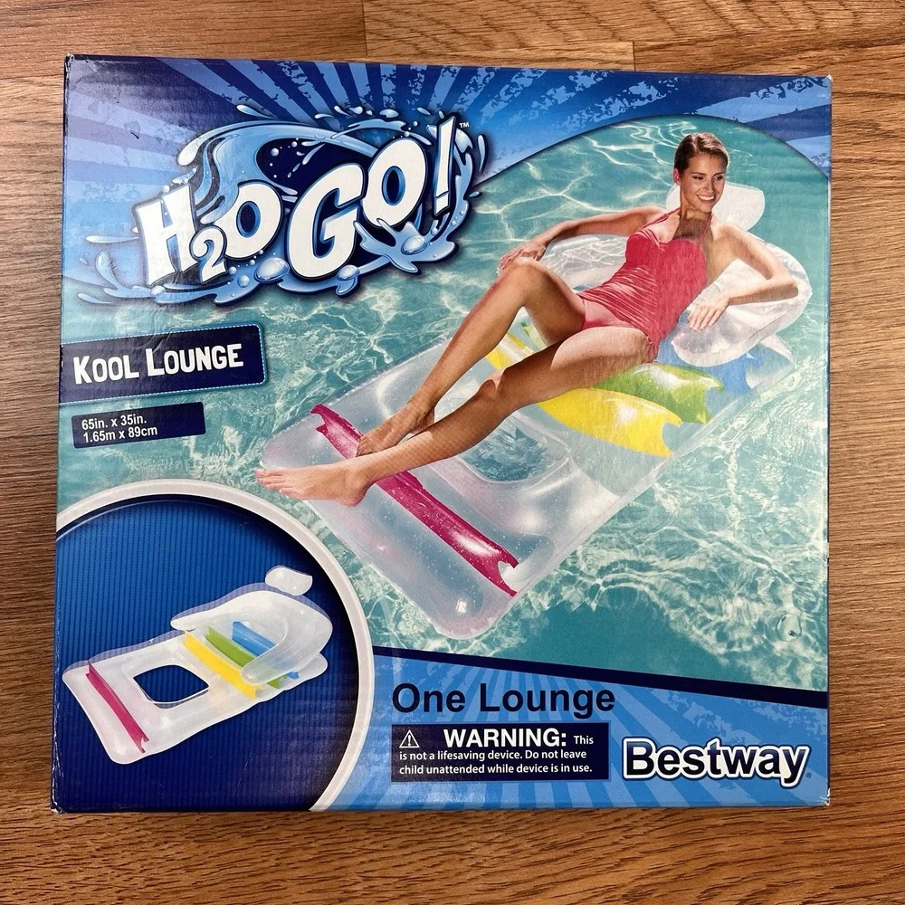 Bestway H2O Go! Kool‎ Lounge Inflatable Pool Raft Chair Float Adult NEW